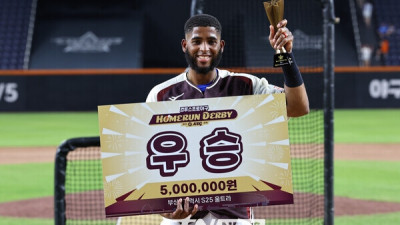 홈런왕은 나야 나!’ 디아즈, KBO 홈런 더비 제패